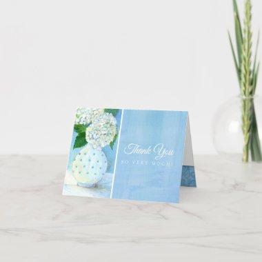 Bridal Shower Thank You Note Blue Hydrangea Floral