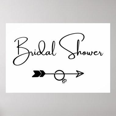 Bridal Shower this way arrow Poster