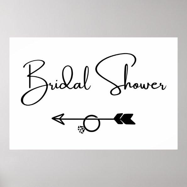 Bridal Shower this way arrow Poster