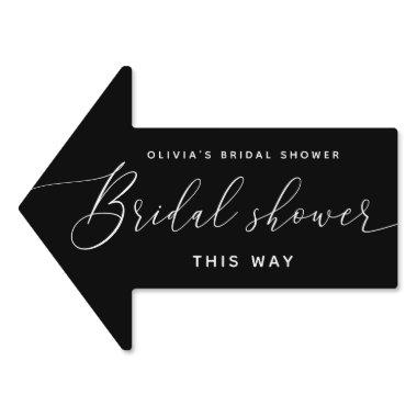 This way. Elegant black arrow Sign