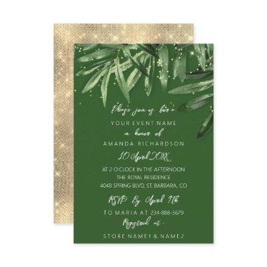 Tropical Sage Green Gold Elegant