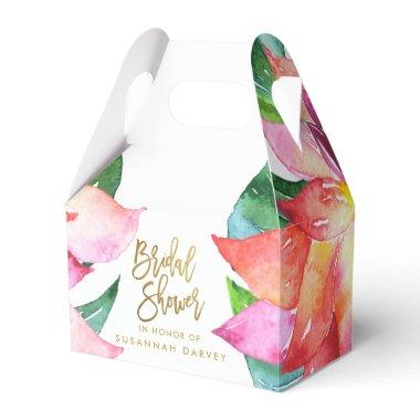 Bridal Shower | Tropical Watercolor Thank You Favor Boxes