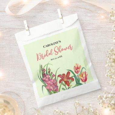 Warm Color Floral Spring Blooms Favor Bag