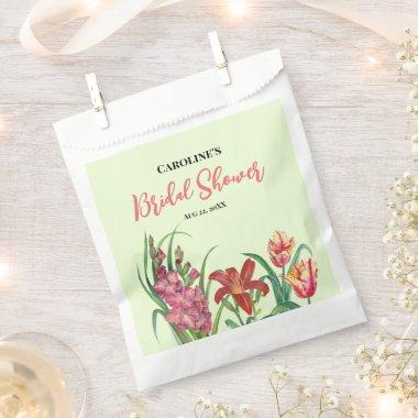 Bridal Shower Warm Color Floral Spring Blooms Favor Bag