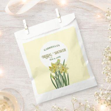 Bridal Shower Watercolor Bright Yellow Daffodils F Favor Bag