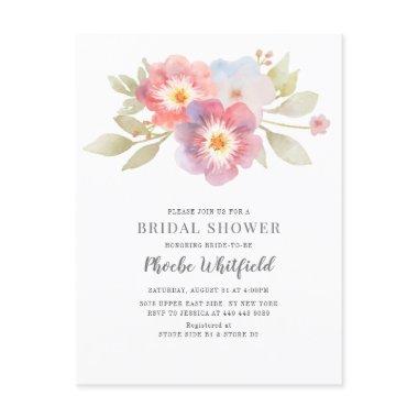 Watercolor Floral Rustic Modern Invitation Post