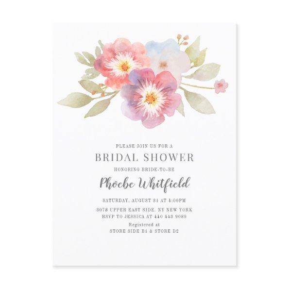 Watercolor Floral Rustic Modern Invitation Post