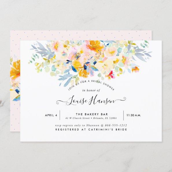 Bridal Shower, Watercolor Midsummer Blush Cream Invitations