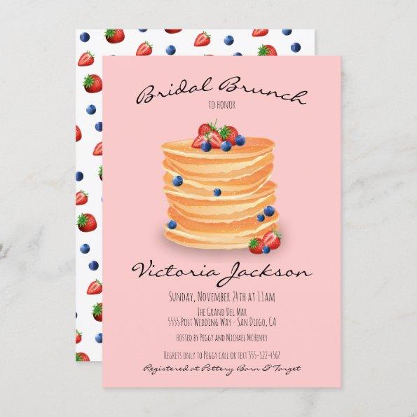 Bridal Shower Wedding Brunch Pancakes Invitations
