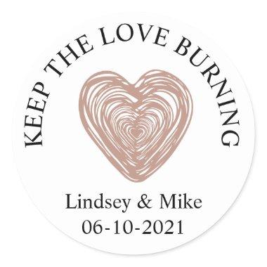 Bridal shower, Wedding favor, Candle Classic Round Sticker