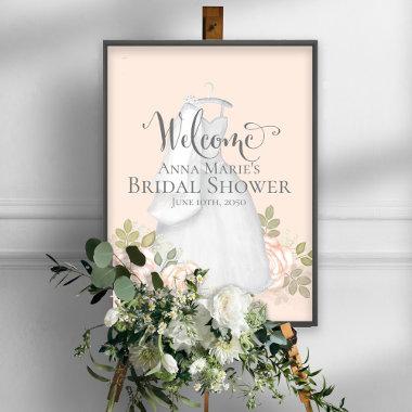 Welcome Blush Watercolor Floral Foam Board