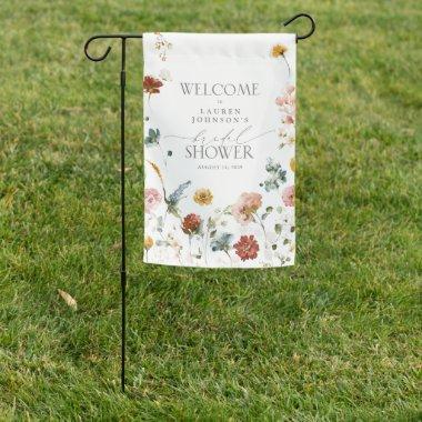 Welcome Garden Flowers Script Garden Flag