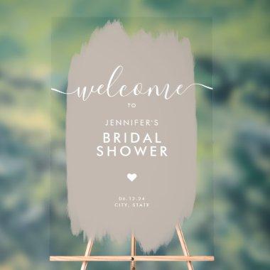 Welcome Gold Script BEIGE Paint Acrylic Sign