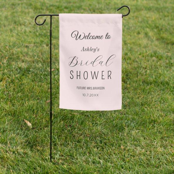 Welcome Pink Garden Flag