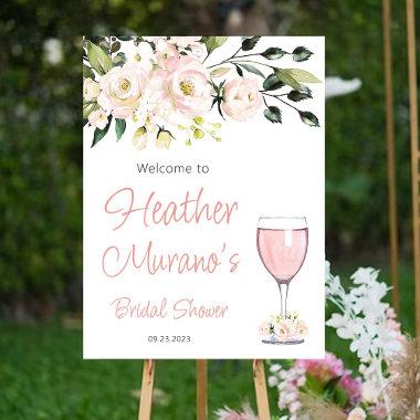 Bridal Shower Welcome Sign Blush Floral