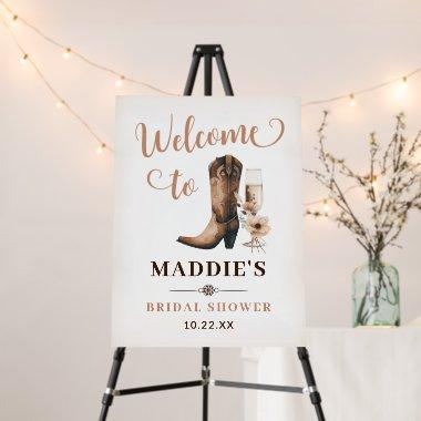 Welcome Sign Boots and Bubbly