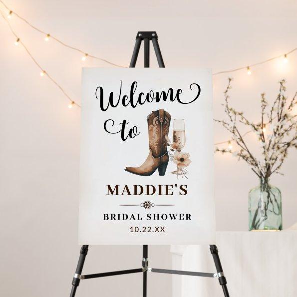 Welcome Sign Boots and Bubbly
