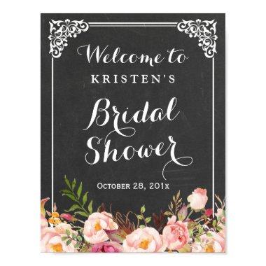 Welcome Sign Chalkboard Frame Flower
