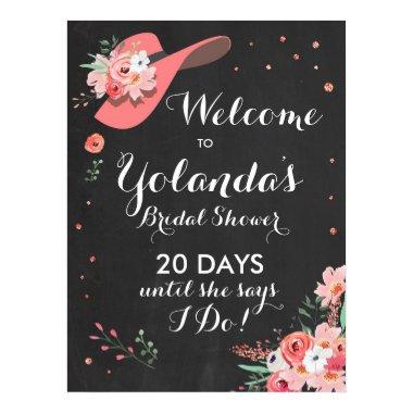 Welcome Sign Derby Hat Flower ct