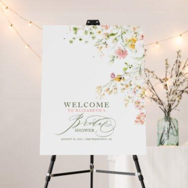 Bridal Shower Welcome Sign Summer Wildflowers