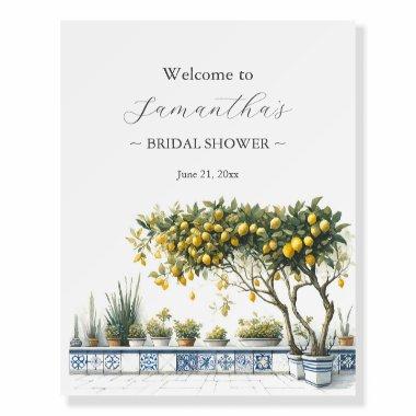 Welcome Signs Blue & Yellow Lemons