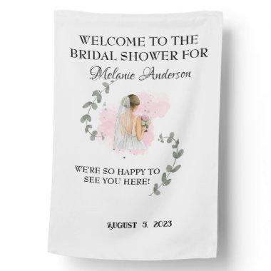 Bridal Shower WELCOME with editable text and image House Flag