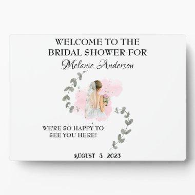 WELCOME with editable text and image Plaque
