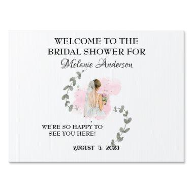 Bridal Shower WELCOME with editable text and image Sign