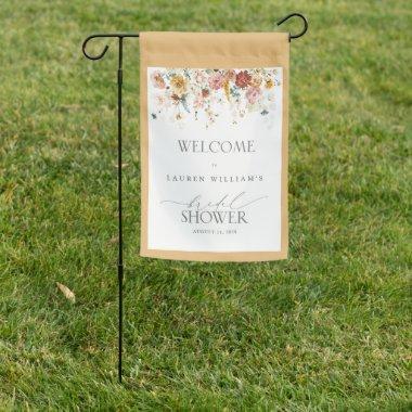 Welcome Yellow Wildflower Script Garden Flag