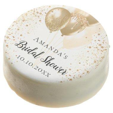 white gold glitter balloons name Chocolate Covered Oreo