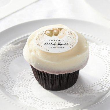 white gold glitter balloons name Edible Frosting Rounds