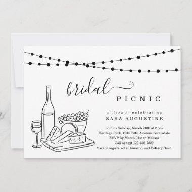 Bridal Shower Wine Tasting and Cheese Board Party Invitations