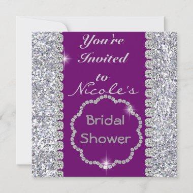 Bridal Shower with CRYSTALS Invitations