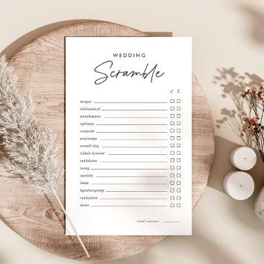 Bridal Shower Word Scramble Game