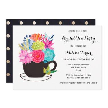 Bridal Tea Party Watercolor Floral Cup