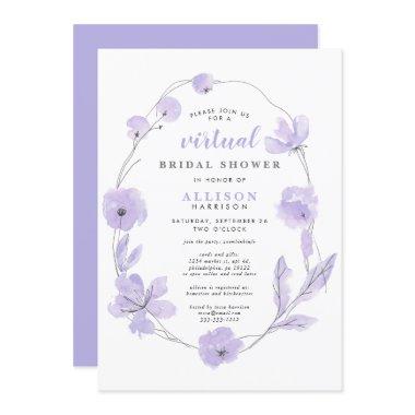 Bridal Virtual Shower | Lavender Floral Watercolor