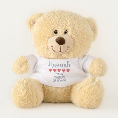 Bridal & Wedding Party 5 Heart Matron of Honor Teddy Bear