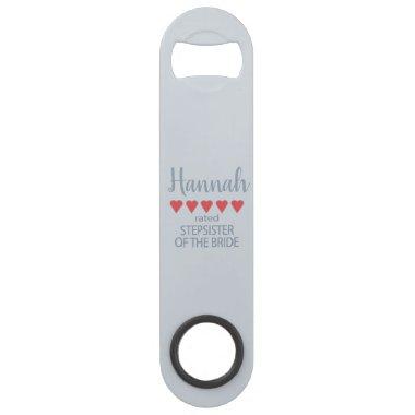 Bridal & Wedding Party 5 Heart Stepsister of Bride Bar Key