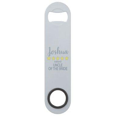 Bridal & Wedding Party 5 Star Uncle of Bride Bar Key