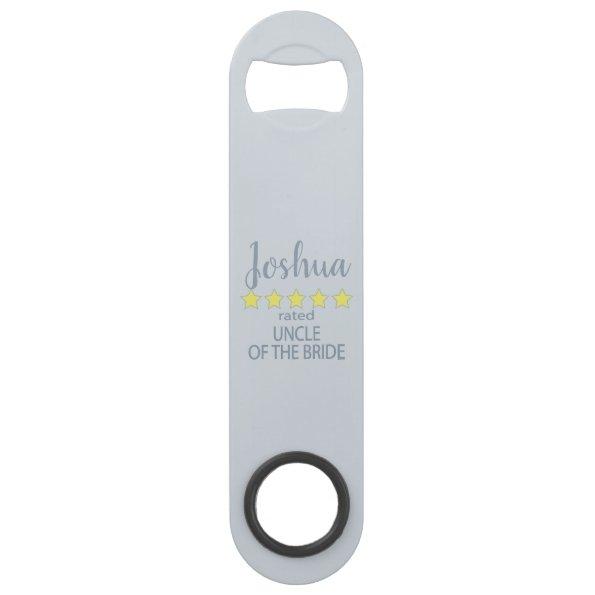 Bridal & Wedding Party 5 Star Uncle of Bride Bar Key