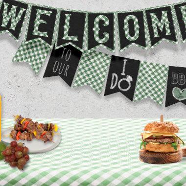 Bridal & Wedding Shower Outdoor I Do BBQ Party Bunting Flags