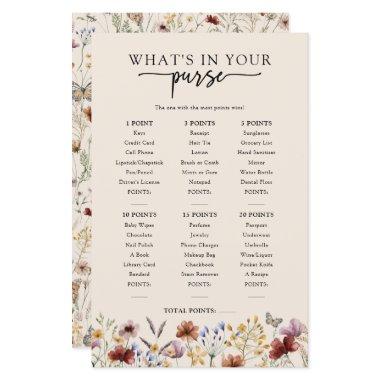 Bridal What's In Your Purse Game