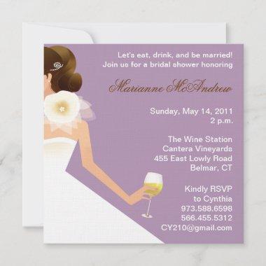 Bridal Wine Ensemble (lilac) Invitations
