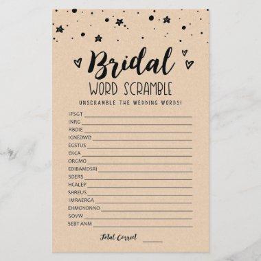 Bridal word scramble game with Answers