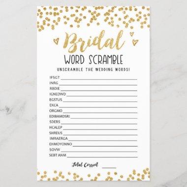 Bridal word scramble game with Answers