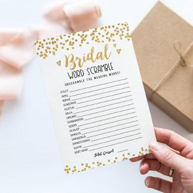 Bridal word scramble with Answers Game Invitations