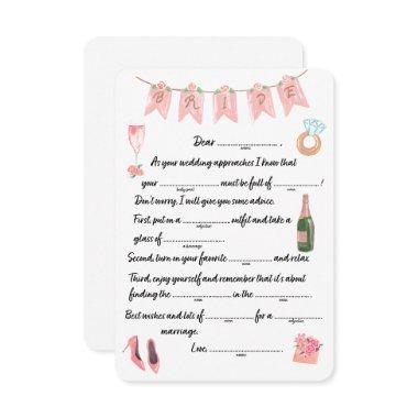 Bride Advice Libs White Enclosure Invitations