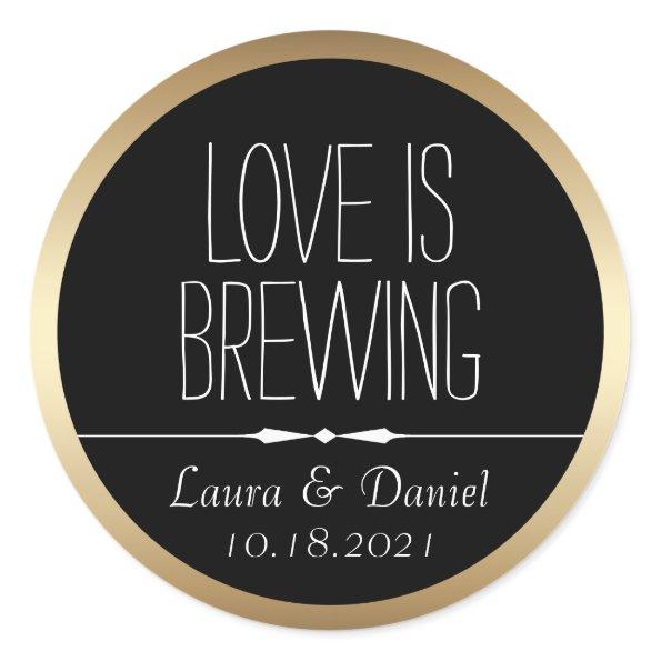 Bride and Groom Personalized Coffee Label