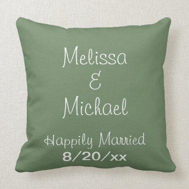 Bride and Groom White Mountain Laurel Throw Pillow