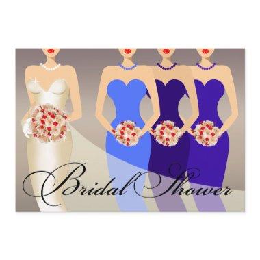 Bride and her Bridesmaids Bridal Shower | cobalt Invitations